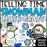 Winter Math Craft | Telling Time Snowman Clock Craft