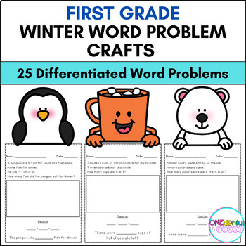 Preview of Winter Math Crafts - Differentiated Word Problem Crafts