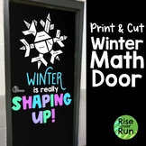Winter Math Door or Bulletin Board Kit with Polygon Snowflake
