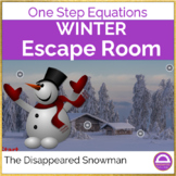 Winter Math Escape Room One Step Equations The Disappeared
