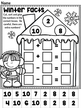 Winter Math ~ Fact Families Center and Printables by Cara's Creative