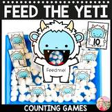 Winter Math - Feed the Yeti - Preschool, Pre-K, Kindergarten