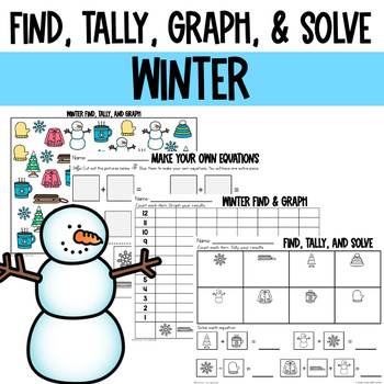 Preview of Winter Math | Find, Tally, Graph & Solve