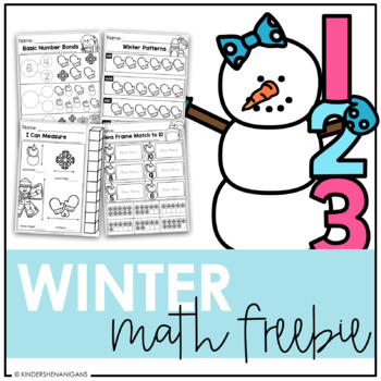 Preview of Winter Math Freebie
