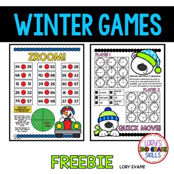 Preview of Winter Math Game Boards