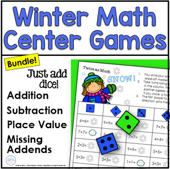 Preview of First Grade Math Games - Print and Play Addition, Subtraction, Place Value +
