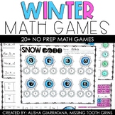 Winter Math Games | No Prep | Partner & Independent