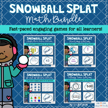 Preview of Winter Math Games Snowball SPLAT! The Bundle