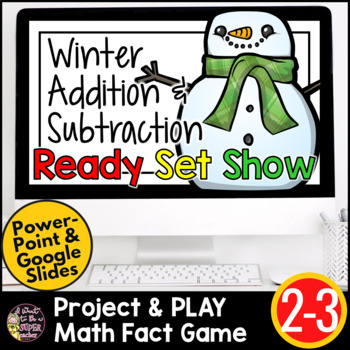 Preview of 2nd Grade Winter Math Games | Winter Addition and Subtraction Facts