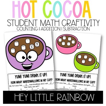 Preview of Winter Hot Cocoa  Kindergarten Math Craftivity Project | Addition & Subtraction