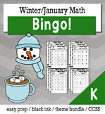 Winter Math Kindergarten BINGO Game Bundle