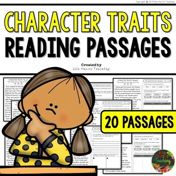 Preview of Character Traits Reading Comprehension Passages and Questions Worksheets