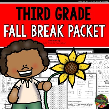 Preview of Third Grade Fall Break Packet (Third Grade Fall Break Homework)