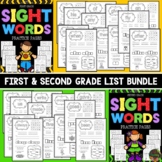 Sight Words Worksheets Bundle (First Grade and Second Grad