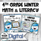 Winter Math & Literacy Activities for 4th | DIGITAL | Dist