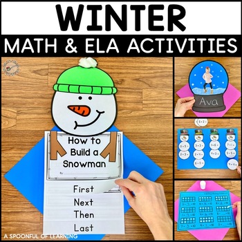 Preview of Winter Math, Literacy, and Writing Activities