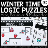 Winter Math Logic Puzzles- Area and Multiplication