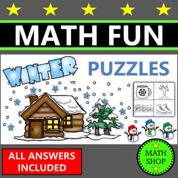 Preview of Winter Math Logic Puzzles FREEBIE