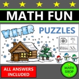 Winter Math Logic Puzzles FREEBIE