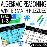 Winter Math Logic Puzzles - Print & Digital Problem Solvin