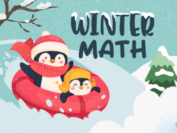 Preview of Winter Math - Math Coloring Pages For Kids and Students