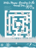 Winter Math Maze - Rounding to the nearest tens - Fine Mot