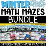 Winter Math Mazes Worksheets Multi Digit Multiplication Lo