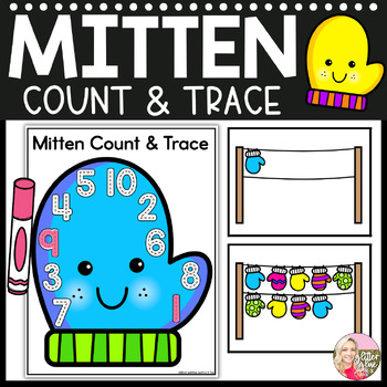 Preview of Winter Math - Mitten Count & Trace - Preschool, Pre-K, Kindergarten