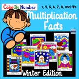 Winter Math Multiplication Facts Color By Number Independe