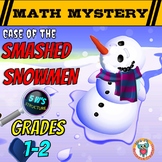 Winter Math Mystery 5 W's Structure: Case of the Smashed Snowmen