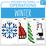 Winter Math Mystery Pictures Grade 5 Multiplication Divisi