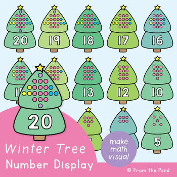 Preview of Winter Math Number Display