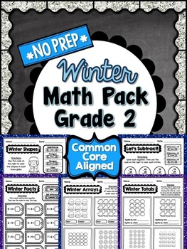 Preview of Winter No Prep Math - 2nd Grade