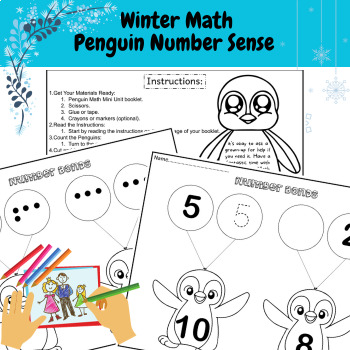 Preview of Winter Math Penguin Number Sense | Math Mini Unit