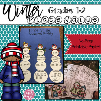 Preview of Winter Math Place Value Activity