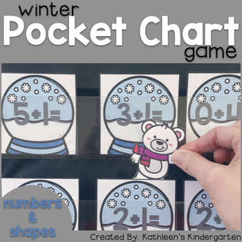 Preview of Winter Math Pocket Chart Game