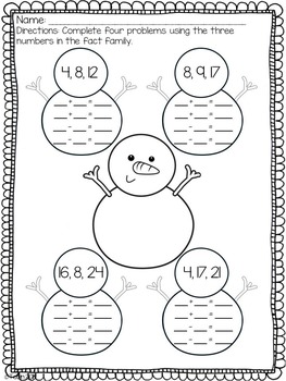 Winter Math Printables by Jessica Tobin - Elementary Nest | TpT