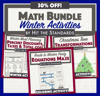 Preview of Winter Math Project BUNDLE 30% OFF Holidays Activities