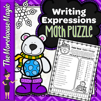 Preview of WRITING EXPRESSIONS FROM A NUMBER SENTENCE MATH PUZZLE