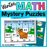 Winter Math Puzzles - Kindergarten Mystery Picture Puzzles