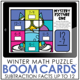 Winter Math Puzzles | Subtraction Boom Cards