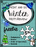 Winter Math Review Freebie