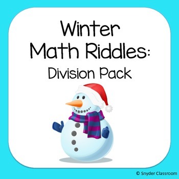 Preview of Winter Long Division Math Riddles