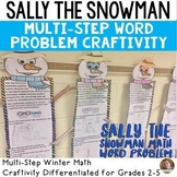Winter Math Snowman Craft - Multi-Step Word Problem Crafti