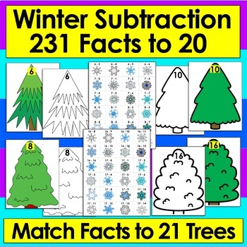 ❄ Cover the Snowflake - Winter Math Number Games for Kindergarten