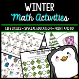Winter Math - Special Education - Life Skills - Print & Go