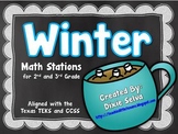 Winter Math Stations for 2nd/3rd