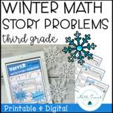 3rd Grade Winter Math Story Problems | Third Grade Math Wo