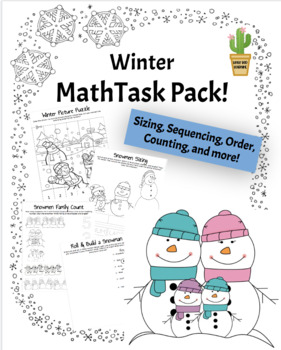 Preview of Winter Math Task Pack