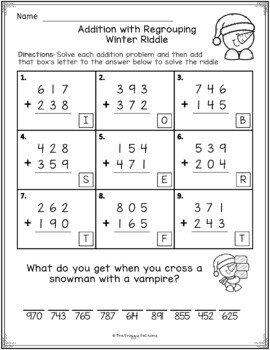 Winter Math Third Grade 